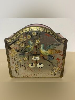 Vintage Floral Bird Perpetual Desk Calendar - Multicolor